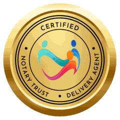 Certified Notary Trust Delivery Agent training badge
